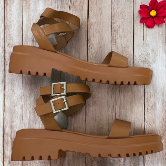 Chunky Heel Sandals Size 7.5 - Picture 1 of 13